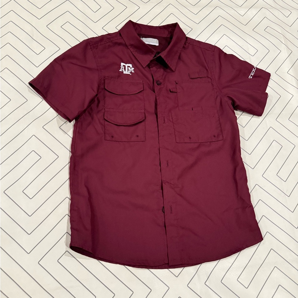 Collegiate Outfitters Maroon Texas A&M Fishing Shirt